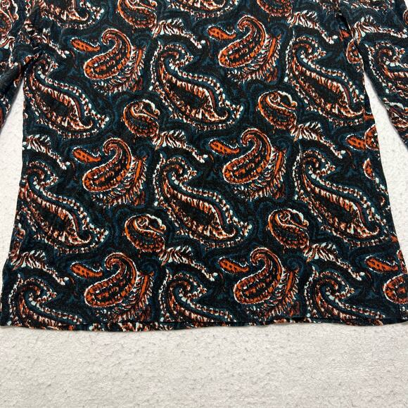 Talbots Women’s Medium Long Sleeve Paisley Patterned Pullover T Shirt Top - Picture 12 of 12